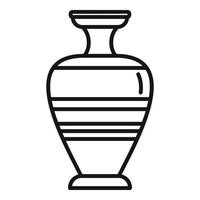 Amphora urn icon outline vector. Vase pot vector