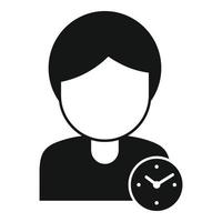 vector simple de icono de tiempo flexible. trabajo de oficina