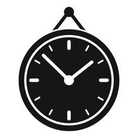 vector simple de icono de reloj de pared. tiempo de trabajo