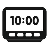 Digital alarm clock icon simple vector. Flexible time vector