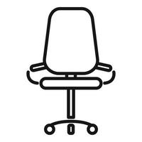 Work chair icon outline vector. Office time vector