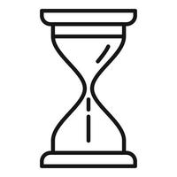 Hourglass icon outline vector. Work time vector
