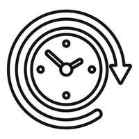 Remote time icon outline vector. Office work vector