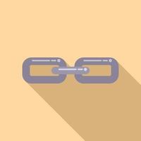 Modern chain icon flat vector. Web link vector