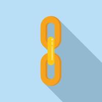 Web chain icon flat vector. Business system vector