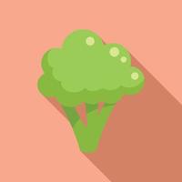 Vitamin brocoli icon flat vector. Broccoli cabbage vector