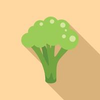 Brocoli icon flat vector. Food cabbage vector