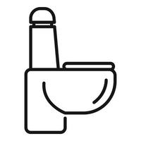 Toilet icon outline vector. Wc restroom vector