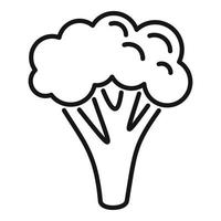 Cute broccoli icon outline vector. Vegetable cabbage vector