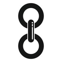 Chain object icon simple vector. Web link vector