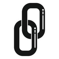 Hyperlink chain icon simple vector. Metal link vector