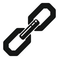 Connect chain icon simple vector. Web link vector