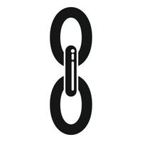 Metal chain icon simple vector. Web link vector