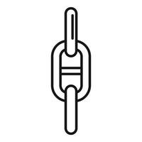 Digital chain icon outline vector. Web link vector