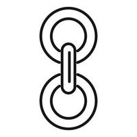 Chain object icon outline vector. Web link vector