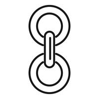 Chain object icon outline vector. Web link vector