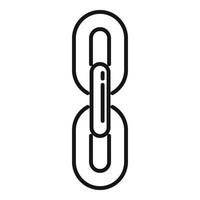 Web chain icon outline vector. Business system vector