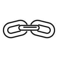 Internet chain icon outline vector. Web link vector