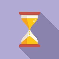 Hourglass icon flat vector. Work time vector