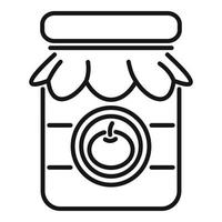 Canned cherry icon outline vector. Pickle food vector