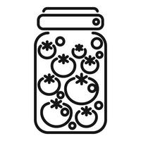 Pickled tomato icon outline vector. Vegetable food vector