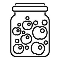 Canned apple icon outline vector. Food pickle vector