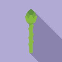 Raw asparagus icon flat vector. Plant bunch vector