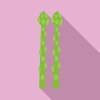 Vegetable asparagus icon flat vector. Spring food vector