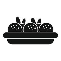 icono de falafel de cocina vector simple. nutrición fresca