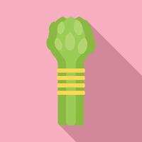 Farm asparagus icon flat vector. Plant food vector