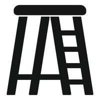 Ladder tool icon simple vector. Wood stair vector