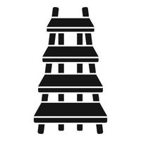 Ladder icon simple vector. Wood construction vector
