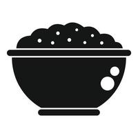 icono de puré de patata cocido vector simple. comida hervida