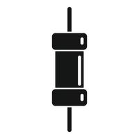 vector simple de icono de resistencia de microchip. circuito electrico