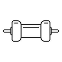 Computer resistor icon outline vector. Electrical circuit vector