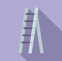 Rung ladder icon flat vector. Wood construction vector