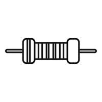 Power resistor icon outline vector. Electric circuit vector