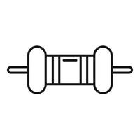 Resistor component icon outline vector. Electrical circuit vector