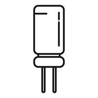 Resistor energy icon outline vector. Electric circuit vector