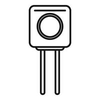 Technology resistor icon outline vector. Electric circuit vector