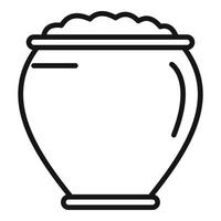 Potato food icon outline vector. Mash dish vector