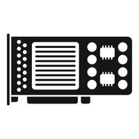 vector simple de icono de gpu. tarjeta de computadora