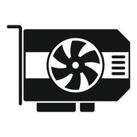 vector simple de icono de tarjeta de computadora. gpu pc