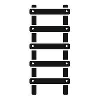 Worker ladder icon simple vector. Wood stand vector