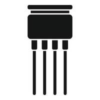 Audio resistor icon simple vector. Electric circuit vector