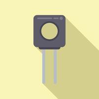 Technology resistor icon flat vector. Electric circuit vector