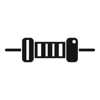 Power resistor icon simple vector. Electric circuit vector