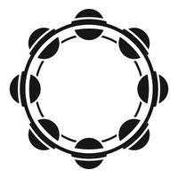 Tambourine drum icon simple vector. Samba music vector