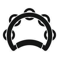 Leather tambourine icon simple vector. Music drum vector