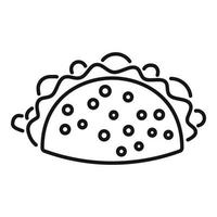 Taco meal icon outline vector. Mexican food vector